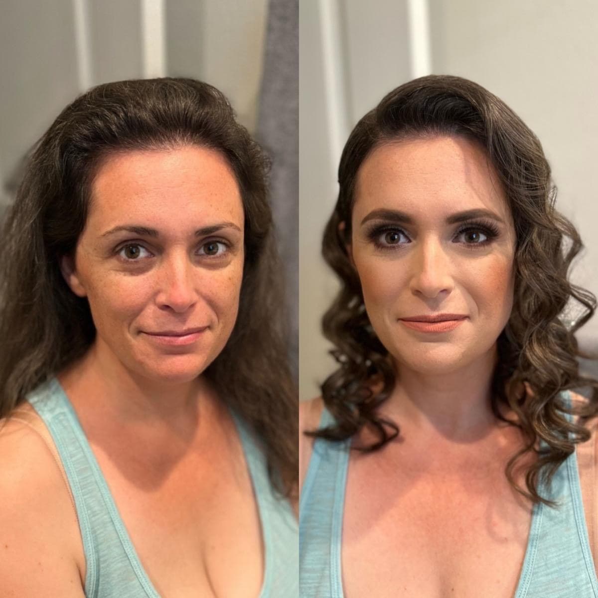 Before and after makeup preview
